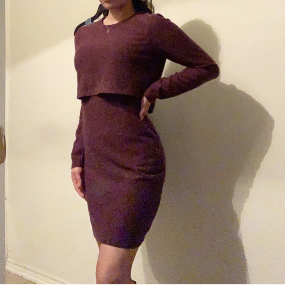 Long sleeve fit dress